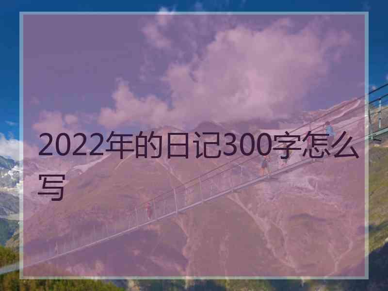 2022年的日记300字怎么写