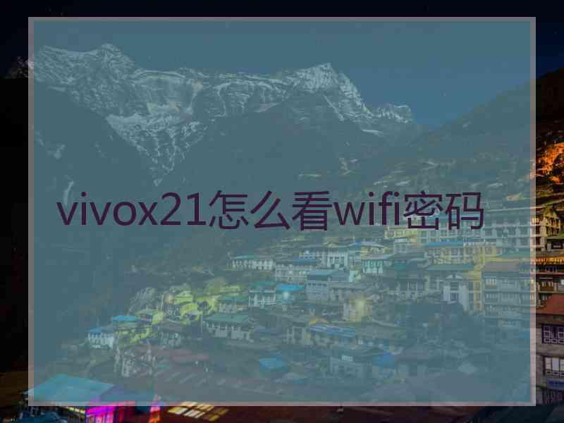 vivox21怎么看wifi密码