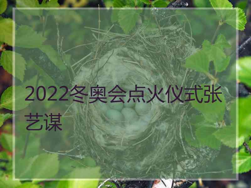 2022冬奥会点火仪式张艺谋