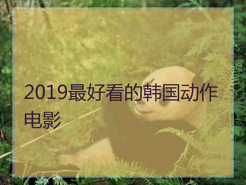 2019最好看的韩国动作电影