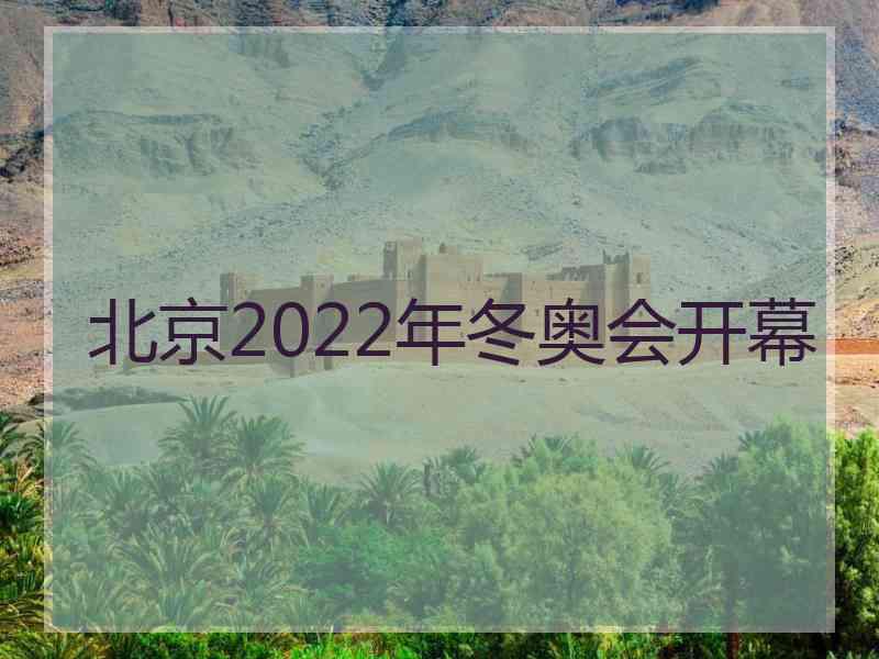 北京2022年冬奥会开幕