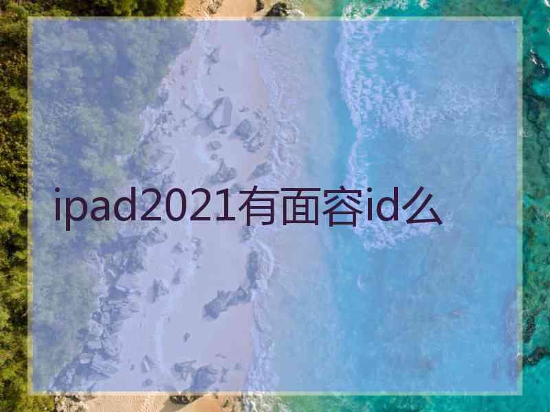 ipad2021有面容id么