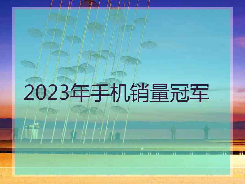 2023年手机销量冠军