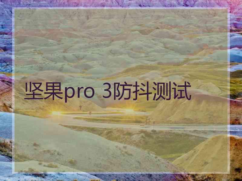 坚果pro 3防抖测试