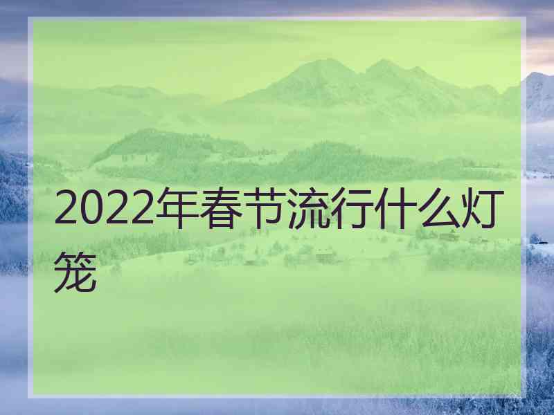 2022年春节流行什么灯笼