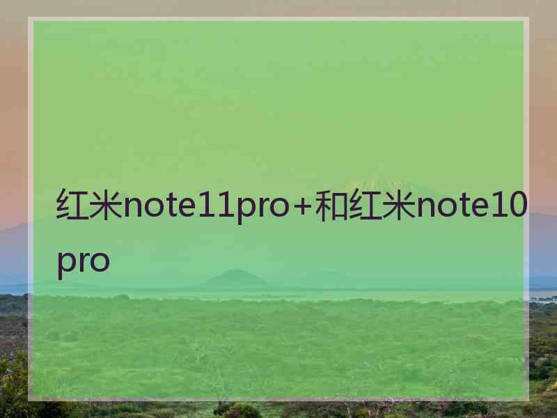 红米note11pro+和红米note10pro