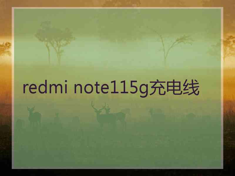 redmi note115g充电线