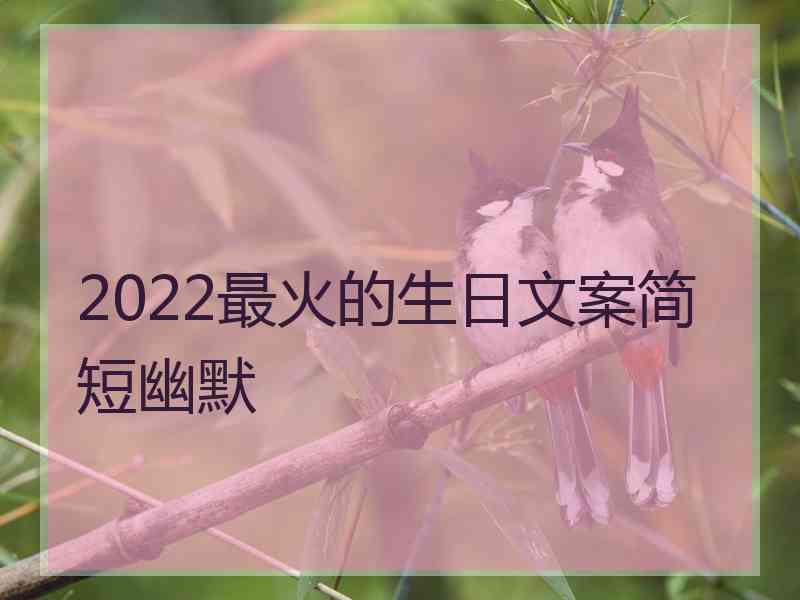 2022最火的生日文案简短幽默