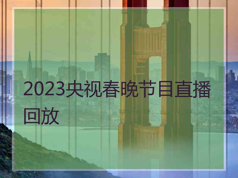 2023央视春晚节目直播回放