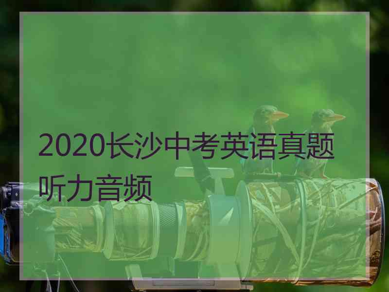 2020长沙中考英语真题听力音频