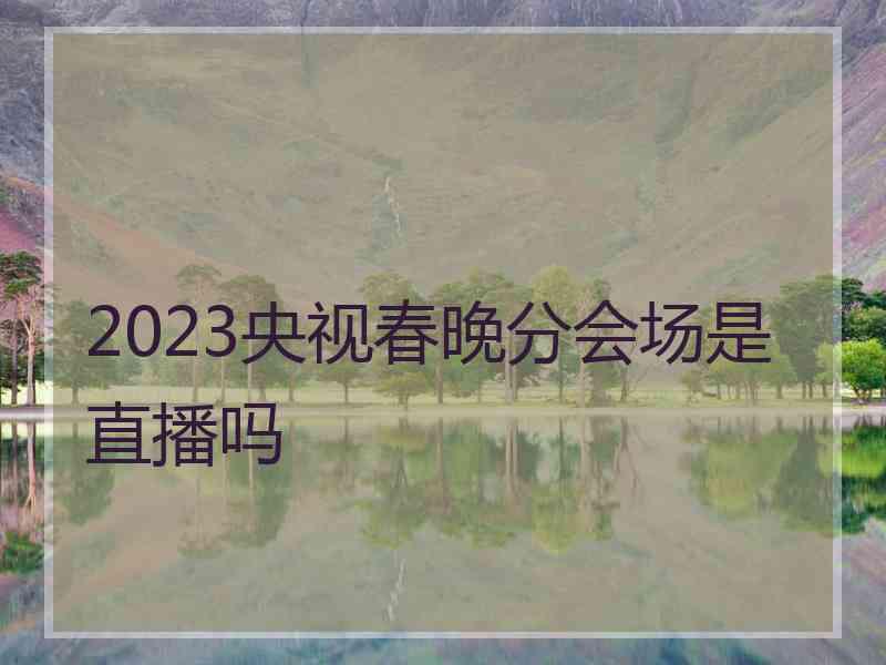 2023央视春晚分会场是直播吗