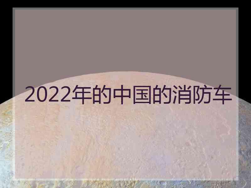 2022年的中国的消防车