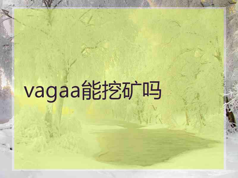 vagaa能挖矿吗