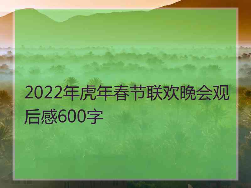 2022年虎年春节联欢晚会观后感600字