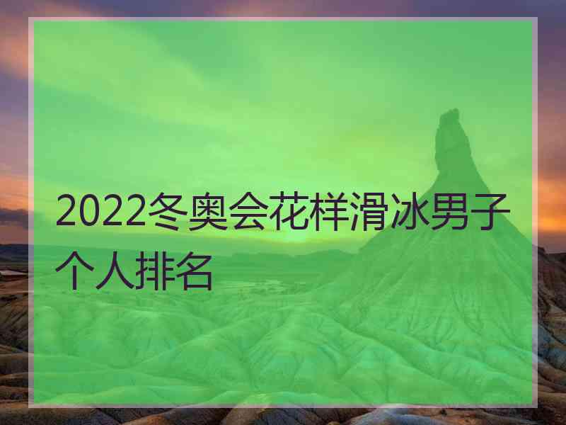 2022冬奥会花样滑冰男子个人排名