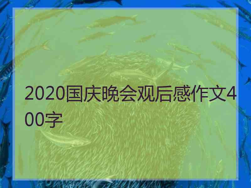 2020国庆晚会观后感作文400字