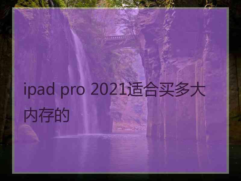 ipad pro 2021适合买多大内存的