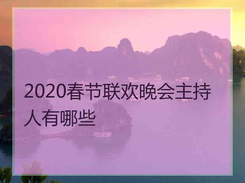 2020春节联欢晚会主持人有哪些