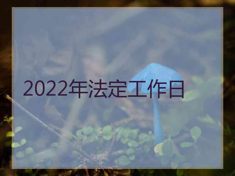 2022年法定工作日