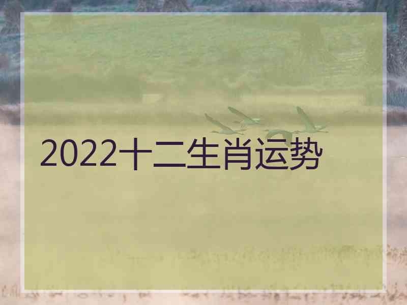 2022十二生肖运势