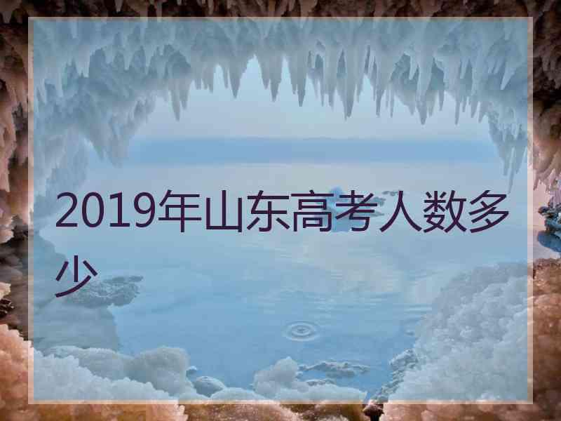 2019年山东高考人数多少