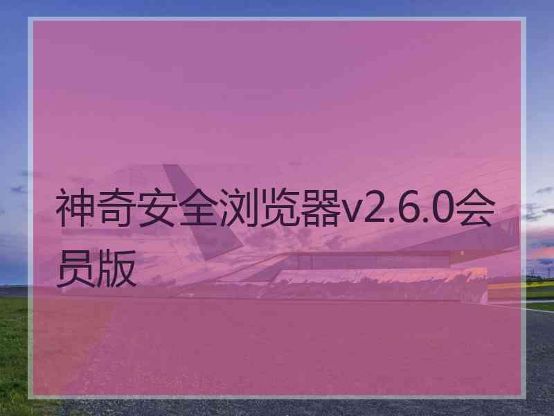 神奇安全浏览器v2.6.0会员版