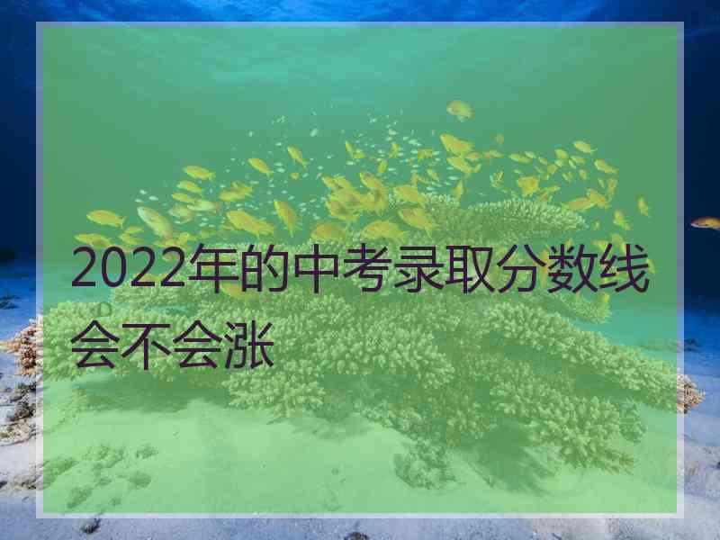 2022年的中考录取分数线会不会涨