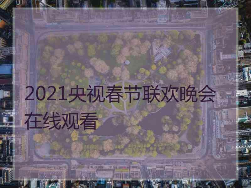 2021央视春节联欢晚会在线观看