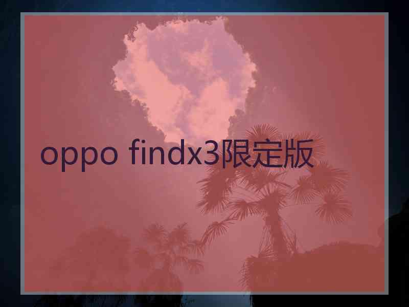 oppo findx3限定版