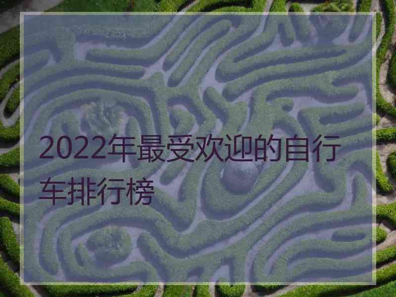 2022年最受欢迎的自行车排行榜