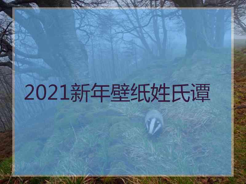 2021新年壁纸姓氏谭