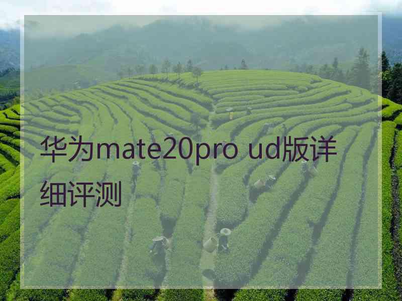 华为mate20pro ud版详细评测