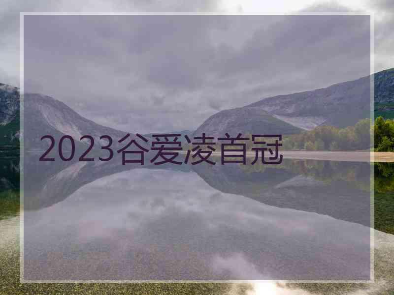 2023谷爱凌首冠