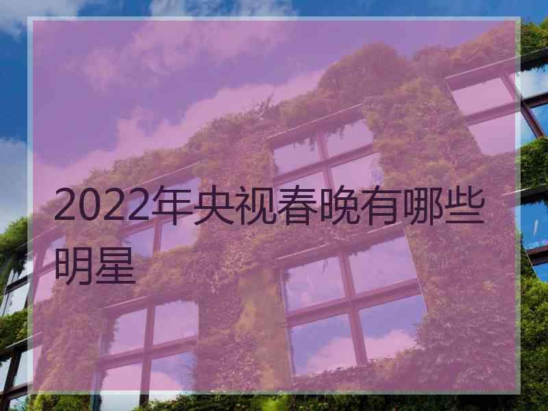 2022年央视春晚有哪些明星