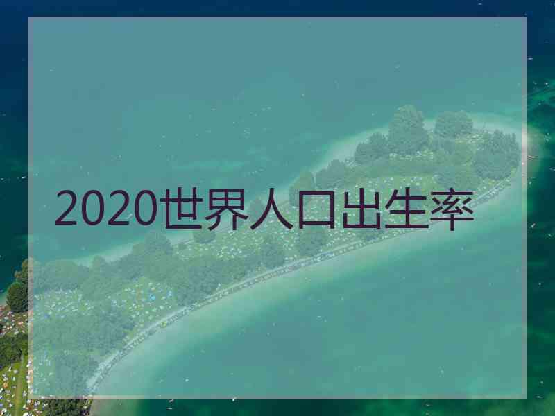 2020世界人口出生率