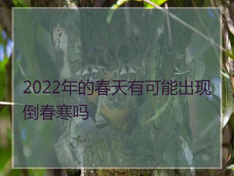 2022年的春天有可能出现倒春寒吗