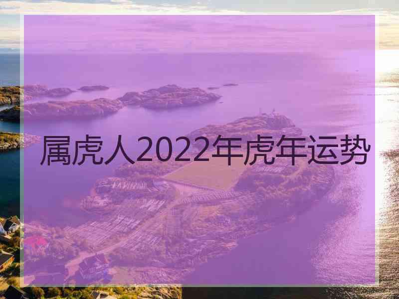 属虎人2022年虎年运势