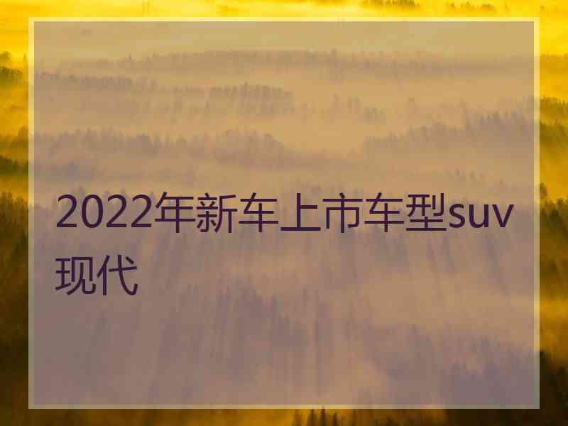 2022年新车上市车型suv现代