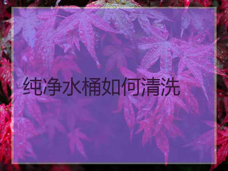 纯净水桶如何清洗