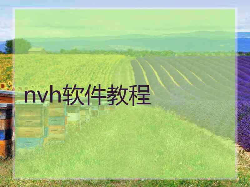 nvh软件教程