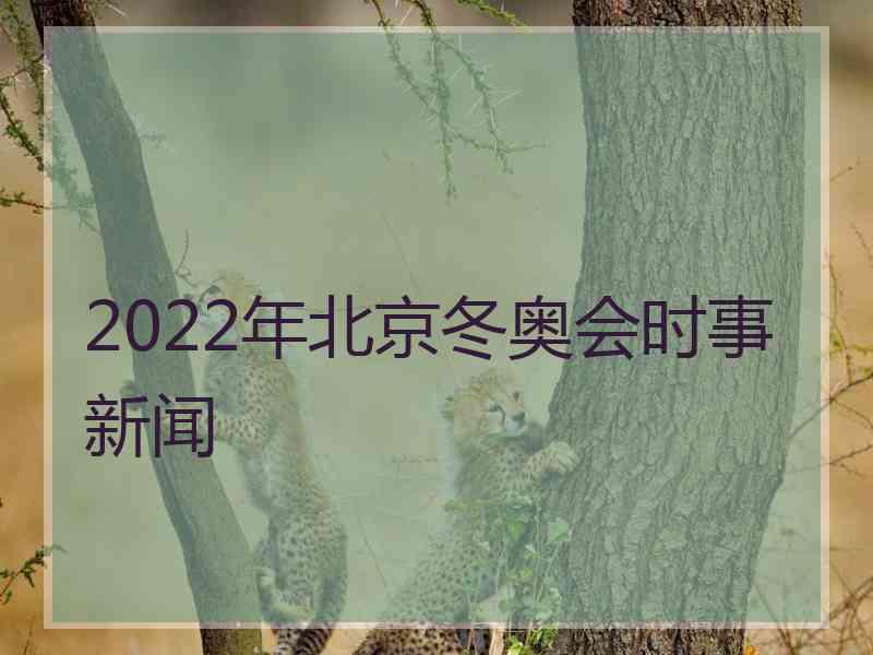 2022年北京冬奥会时事新闻