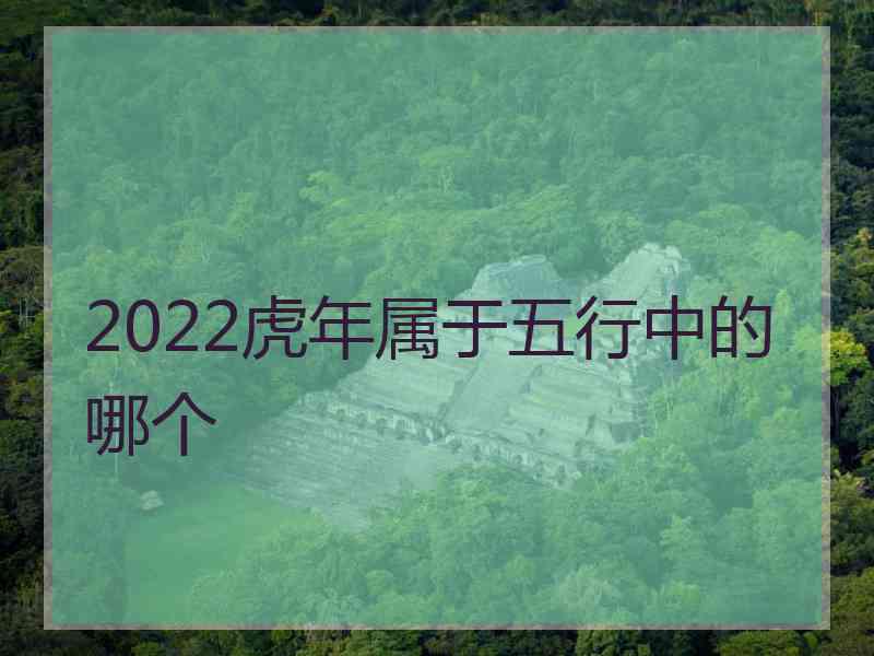 2022虎年属于五行中的哪个