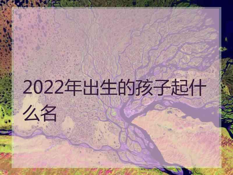 2022年出生的孩子起什么名