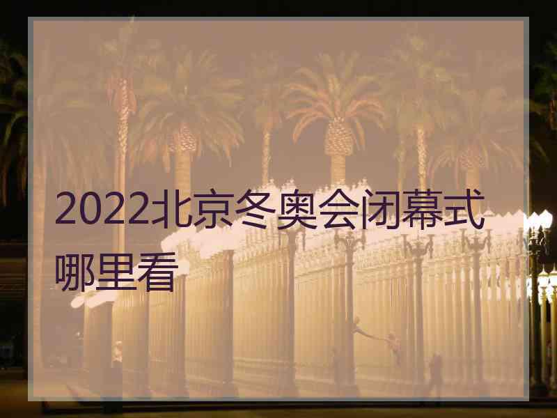 2022北京冬奥会闭幕式哪里看