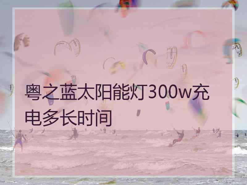 粤之蓝太阳能灯300w充电多长时间