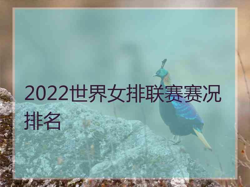 2022世界女排联赛赛况排名