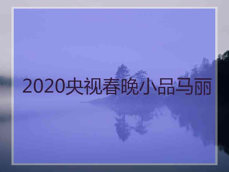 2020央视春晚小品马丽