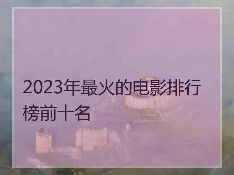 2023年最火的电影排行榜前十名