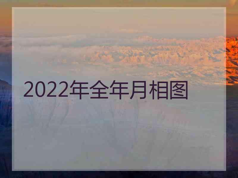 2022年全年月相图