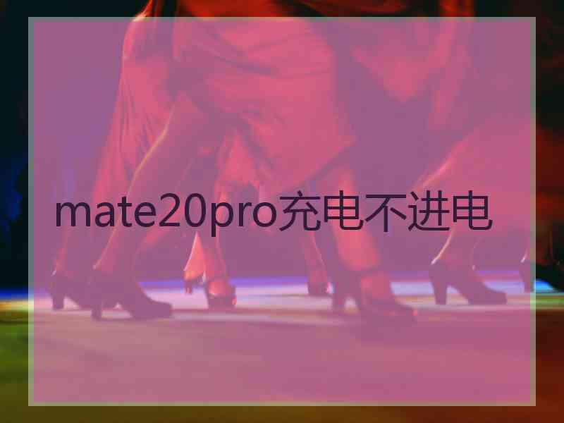 mate20pro充电不进电